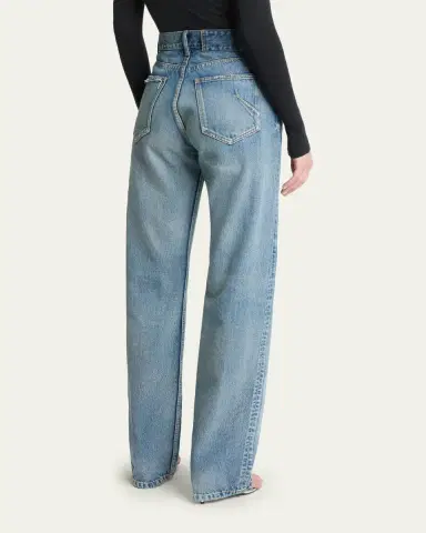 Alaïa High-Rise Straight-Leg Denim Pants | Thumbnail 3 Alaïa High-Rise Straight-Leg Denim Pants | Thumbnail 3