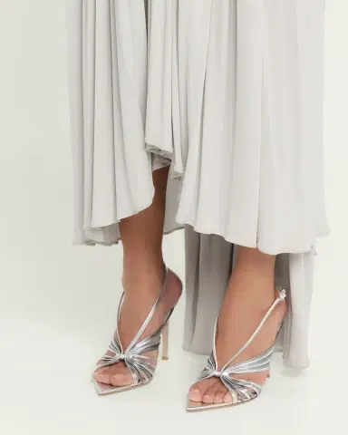 Gianvito Rossi 10mm Metallic Leather Slingback Sandals | Thumbnail 2