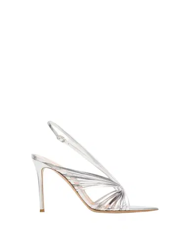 Gianvito Rossi 10mm Metallic Leather Slingback Sandals | Thumbnail 1