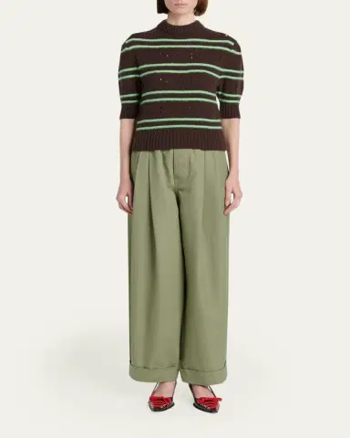 Marni Cashmere Perforated Striped Sweater | Thumbnail 2