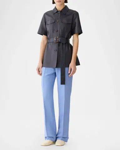 Lafayette 148 New York Belted Leather Jacket | Thumbnail 2 Lafayette 148 New York Belted Leather Jacket | Thumbnail 2