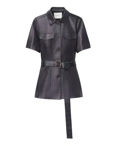 Lafayette 148 New York Belted Leather Jacket | Thumbnail 1 Lafayette 148 New York Belted Leather Jacket | Thumbnail 1