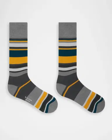 Paul Smith Men's Ozzy Multi-Stripe Crew Socks | Thumbnail 2