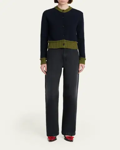 Marni Wool-Blend Contrast-Trim Cardigan | Thumbnail 2