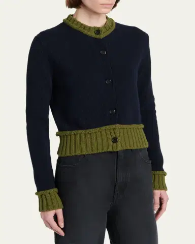 Marni Wool-Blend Contrast-Trim Cardigan | Thumbnail 4