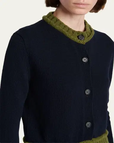 Marni Wool-Blend Contrast-Trim Cardigan | Thumbnail 5