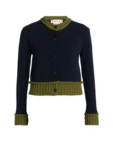 Marni Wool-Blend Contrast-Trim Cardigan | Thumbnail 1