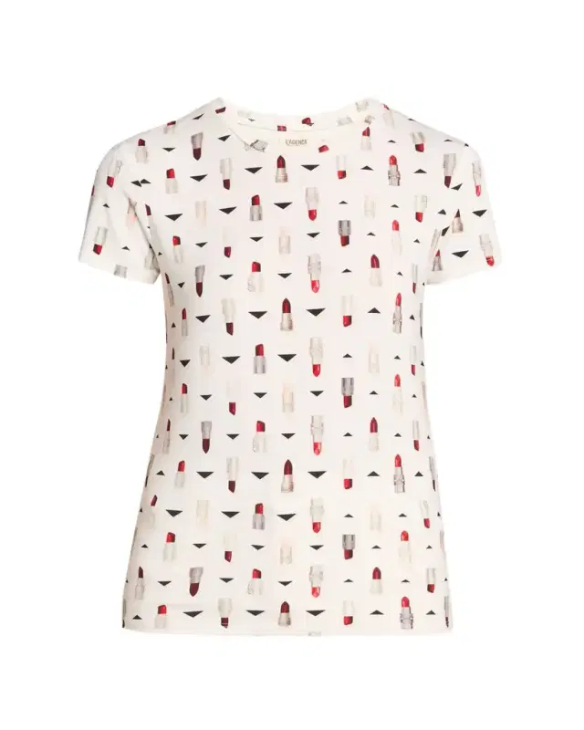 L'Agence Ressi Fitted Crewneck T-Shirt
