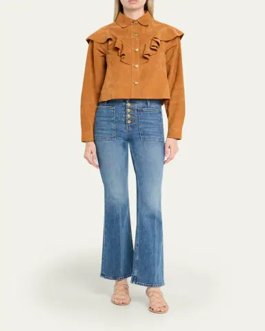 Ulla Johnson Matilde Ruffle Suede Jacket | Thumbnail 2