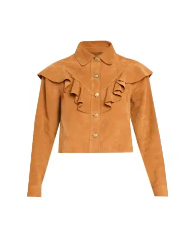 Ulla Johnson Matilde Ruffle Suede Jacket | Thumbnail 1