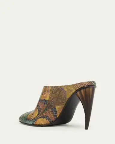 Alexander McQueen 105mm Horn Heel Peep-Toe Mules | Thumbnail 4