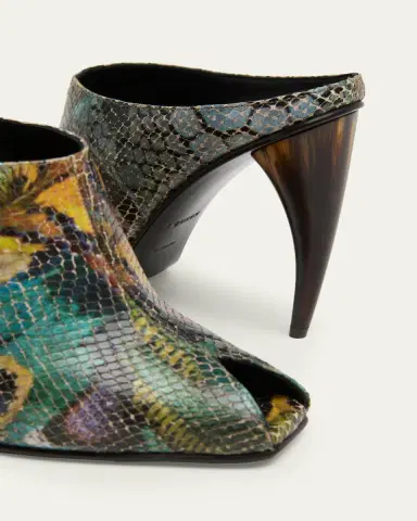 Alexander McQueen 105mm Horn Heel Peep-Toe Mules | Thumbnail 5