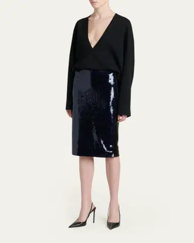 Tom Ford Two-Tone Sequined Pencil Skirt | Thumbnail 2 Tom Ford Two-Tone Sequined Pencil Skirt | Thumbnail 2