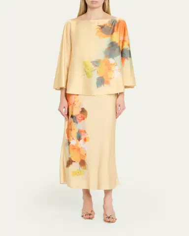 Cinq a Sept Carole Watercolor Floral Top | Thumbnail 2 Cinq a Sept Carole Watercolor Floral Top | Thumbnail 2