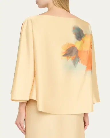 Cinq a Sept Carole Watercolor Floral Top | Thumbnail 3 Cinq a Sept Carole Watercolor Floral Top | Thumbnail 3
