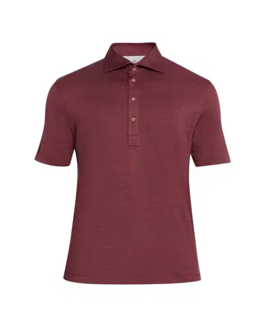 Brunello Cucinelli Men's Wool Blend Polo Shirt | Thumbnail 1