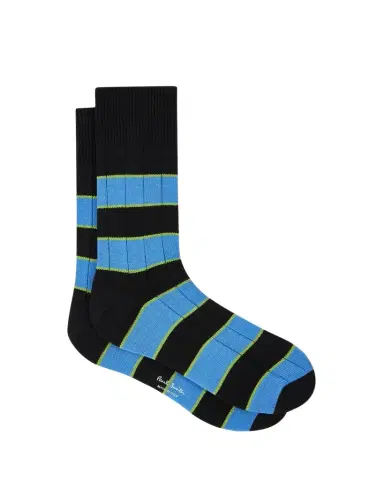 Paul Smith Men's Kennedy Contrast-Stripe Crew Socks | Thumbnail 1 Paul Smith Men's Kennedy Contrast-Stripe Crew Socks | Thumbnail 1