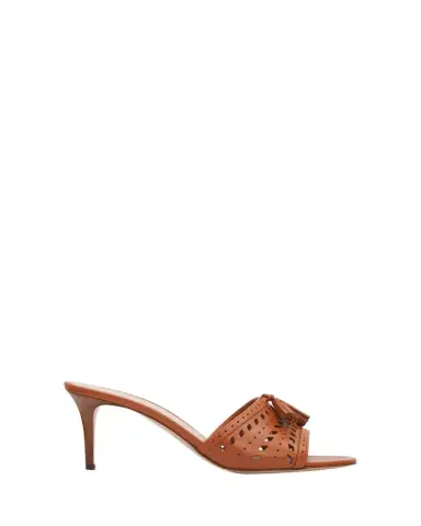Gianvito Rossi 70mm Cutout Leather Mule Sandals | Thumbnail 1
