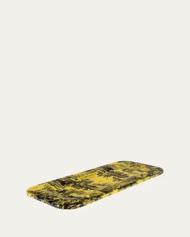 Fornasetti Tray 25X60cm - Giardino Settecentesco Black Yellow | Thumbnail 2