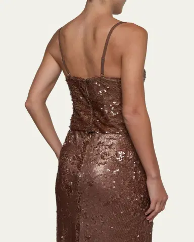 L'Agence Lior Sequined Bralette Top | Thumbnail 3 L'Agence Lior Sequined Bralette Top | Thumbnail 3