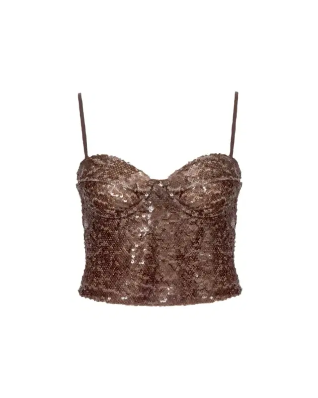 Lior Sequined Bralette Top