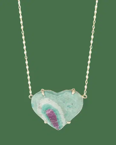 JIA JIA 14K Topaz Heart Necklace | Thumbnail 2