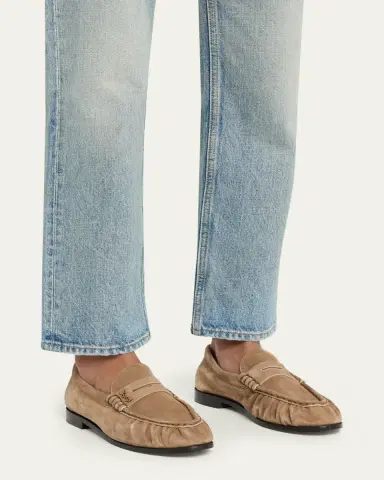 Saint Laurent Le Suede YSL Penny Loafers | Thumbnail 2 Saint Laurent Le Suede YSL Penny Loafers | Thumbnail 2
