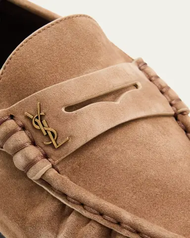 Saint Laurent Le Suede YSL Penny Loafers | Thumbnail 5 Saint Laurent Le Suede YSL Penny Loafers | Thumbnail 5