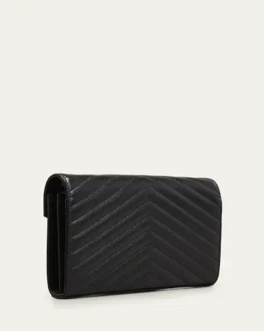 Saint Laurent Cassandre YSL Monogram Large Wallet on Chain in Grained Leather | Thumbnail 3 Saint Laurent Cassandre YSL Monogram Large Wallet on Chain in Grained Leather | Thumbnail 3