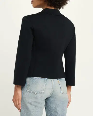 Saint Laurent Wool Button-Front Polo Cardigan | Thumbnail 3 Saint Laurent Wool Button-Front Polo Cardigan | Thumbnail 3