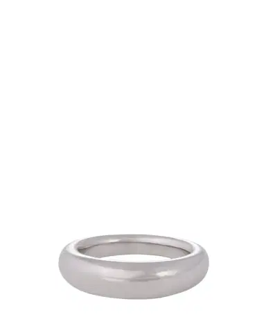 SIDNEY GARBER 18K White Gold 7mm French Dome Ring | Thumbnail 1