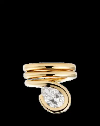 Mason and Books 14K Coiled Lasso Ring with Diamond | Thumbnail 2