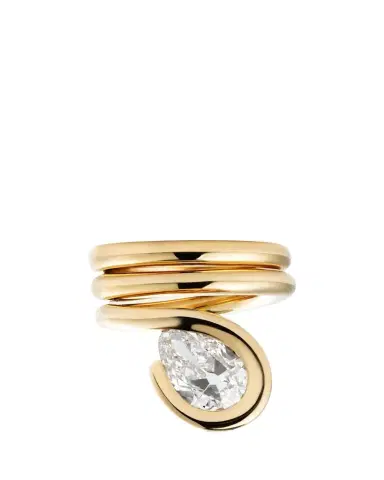 Mason and Books 14K Coiled Lasso Ring with Diamond | Thumbnail 1