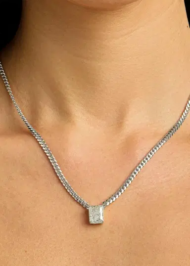Nickho Rey Jacques Rhodium Vermeil Cubic Zirconia Necklace | Thumbnail 2