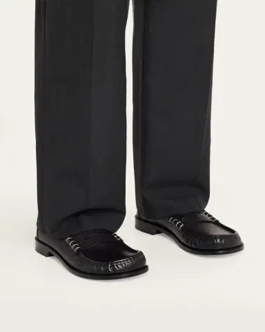 JW Anderson Men's Leather Moccasin-Toe Penny Loafers | Thumbnail 2 JW Anderson Men's Leather Moccasin-Toe Penny Loafers | Thumbnail 2