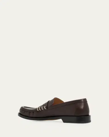 JW Anderson Men's Leather Moccasin-Toe Penny Loafers | Thumbnail 4 JW Anderson Men's Leather Moccasin-Toe Penny Loafers | Thumbnail 4