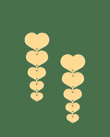 JIA JIA 14K Gold Love Heart Drop Earrings | Thumbnail 2