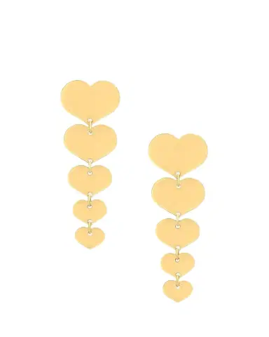 JIA JIA 14K Gold Love Heart Drop Earrings | Thumbnail 1