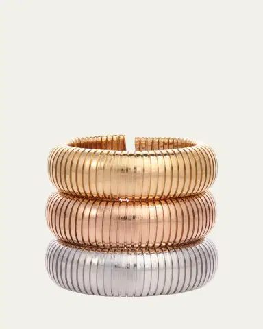 Sidney Garber 18K Rose Gold Tubogas Domed Cuff | Thumbnail 2