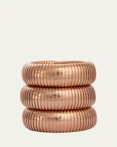 Sidney Garber 18K Rose Gold Tubogas Domed Cuff | Thumbnail 3