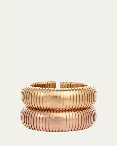 Sidney Garber 18K Rose Gold Tubogas Domed Cuff | Thumbnail 4