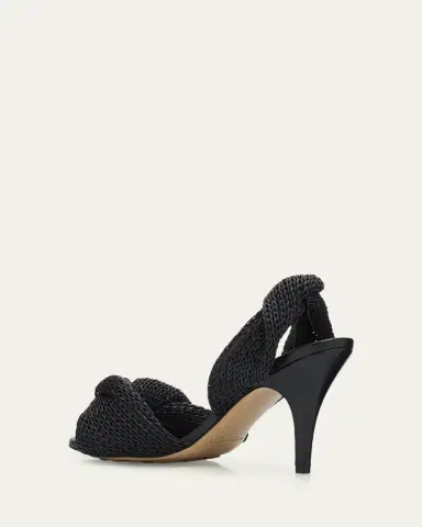 Bottega Veneta 90mm Grace Crochet Leather Sandals | Thumbnail 4 Bottega Veneta 90mm Grace Crochet Leather Sandals | Thumbnail 4