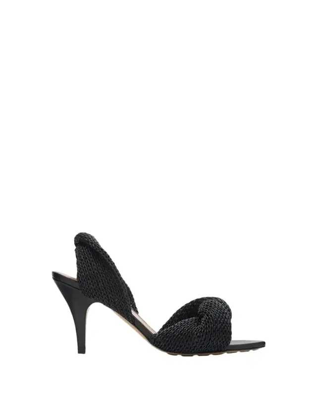 Bottega Veneta 90mm Grace Crochet Leather Sandals