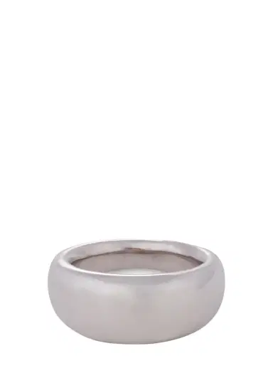 SIDNEY GARBER 18K White Gold 10mm French Dome Ring | Thumbnail 3