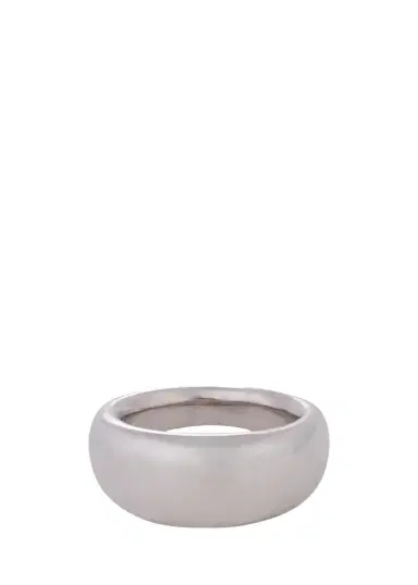 SIDNEY GARBER 18K White Gold 10mm French Dome Ring | Thumbnail 1