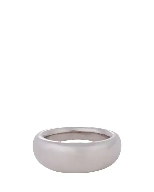 Sidney Garber 18K White Gold 10mm French Dome Ring