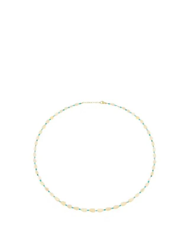 JIA JIA 14K Opal Teardrop and Turquoise Necklace