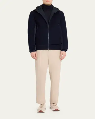 Sease Men's Predator 3.0 Water-Resistant Padded Wool Jacket with Hood | Thumbnail 2