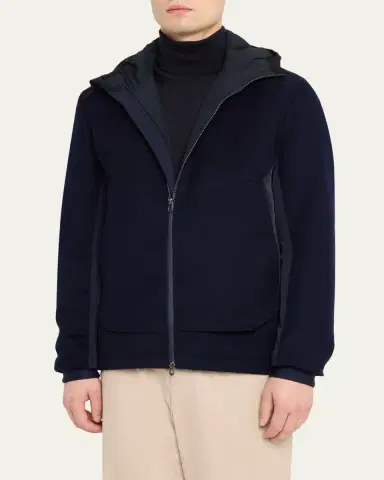 Sease Men's Predator 3.0 Water-Resistant Padded Wool Jacket with Hood | Thumbnail 4