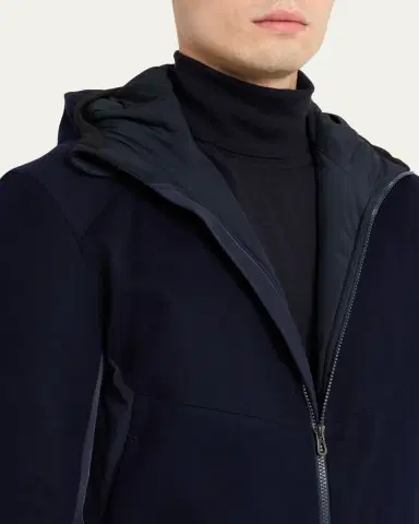 Sease Men's Predator 3.0 Water-Resistant Padded Wool Jacket with Hood | Thumbnail 5